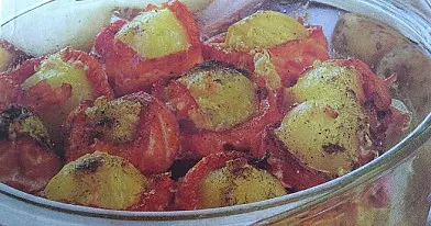 Lašišos apvalkale keptos bulvės