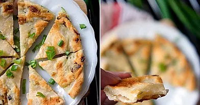 Receptas: Kiniški blynai (scallion pancakes)