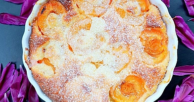 Prancūziškas desertas: Abrikosinis "Flaugnarde"