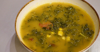 Caldo verde soup - portugališka kale kopūstų sriuba