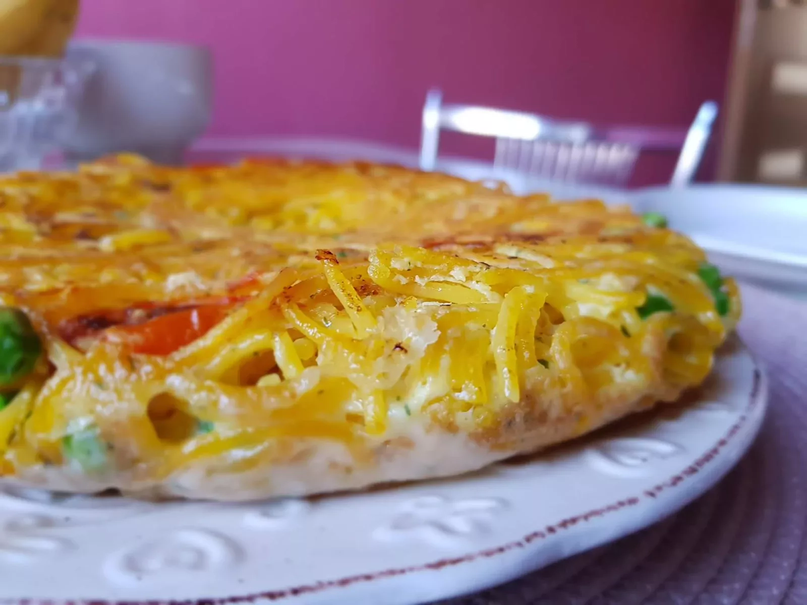 Spagečių fritata su kumpiu ir sūriu pagal Beatą