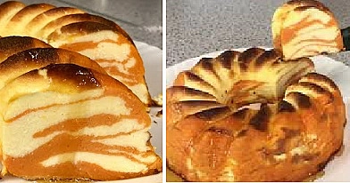 Pyragas "Auksinis marmuras" be miltų ir be manų