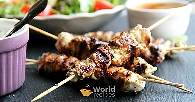 Chicken souvlaki - graikiškas vištienos šašlykas