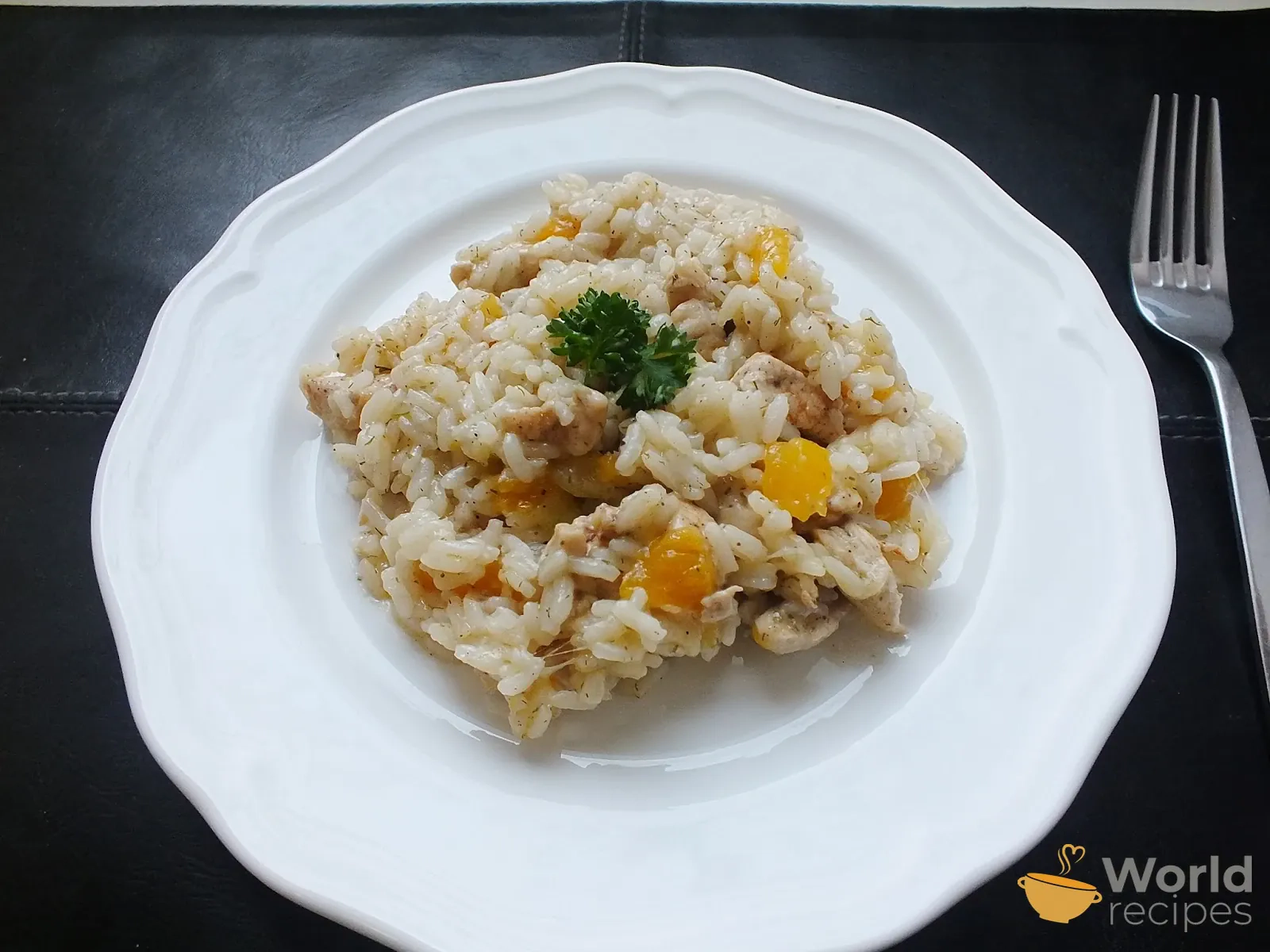 Rizotas - risotto su vištiena ir moliūgu