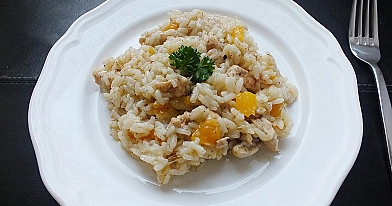 Rizotas - risotto su vištiena ir moliūgu