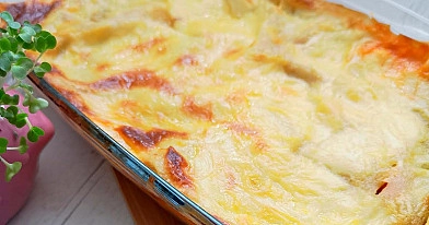 Pastitsio - graikiška lazanija iš makaronų su grybais ir jautiena