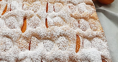 Paprastas prancūziškas pyragas - abrikosų klafutis