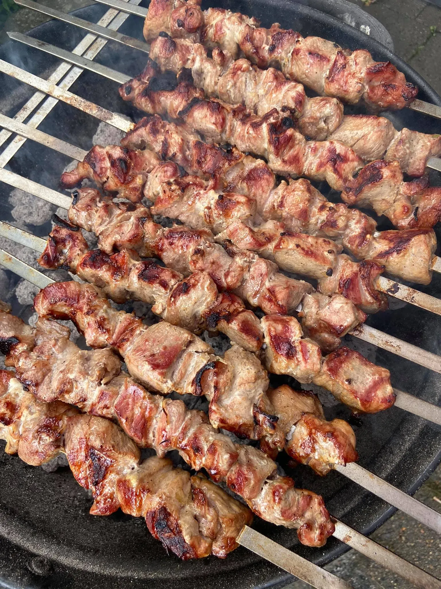 Šašlykai majonezo marinate su paprika