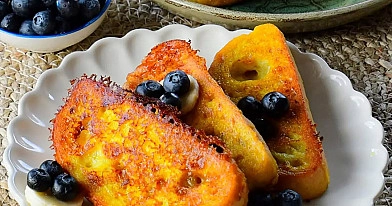 Eggy bread - kiaušininis keptas batonas pusryčiams