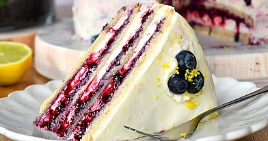 Veganiškas šilauogių tortas