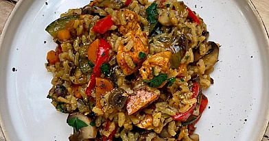 Risotto-rizotas su daržovėmis - pomidorais, bazilikais ir salierais