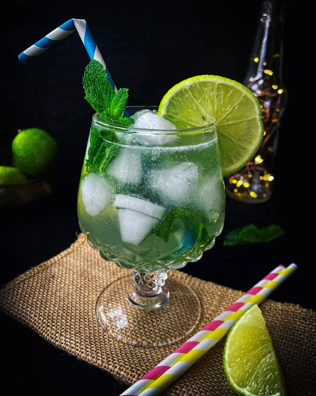 Nealkoholinis Virgin mojito (mohito) kokteilis