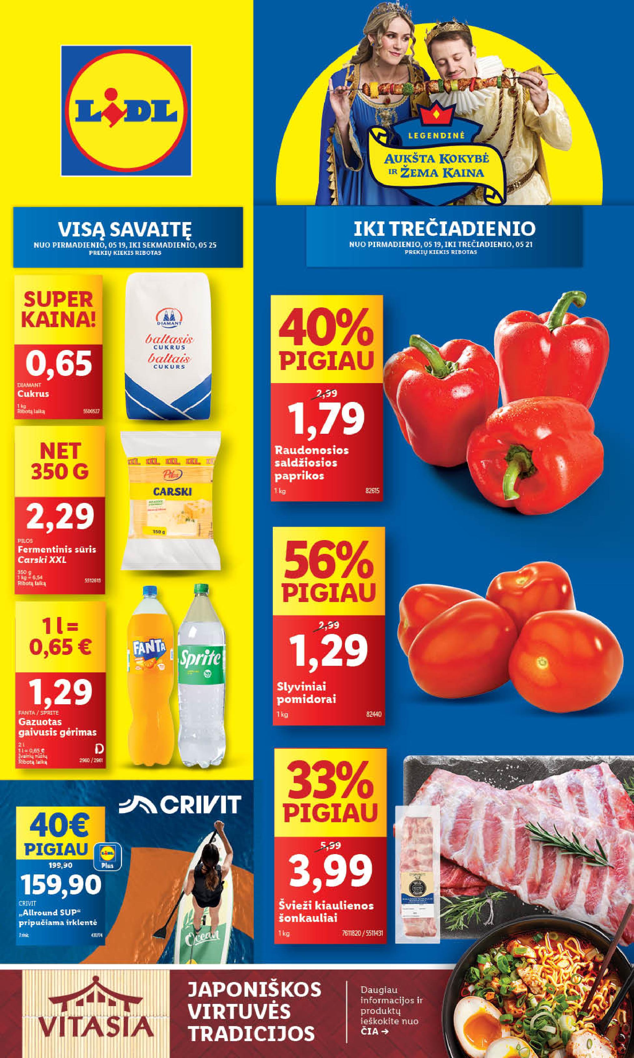 LIDL akcijų ir nuolaidų leidinys 2025-05-19 - 2025-05-25