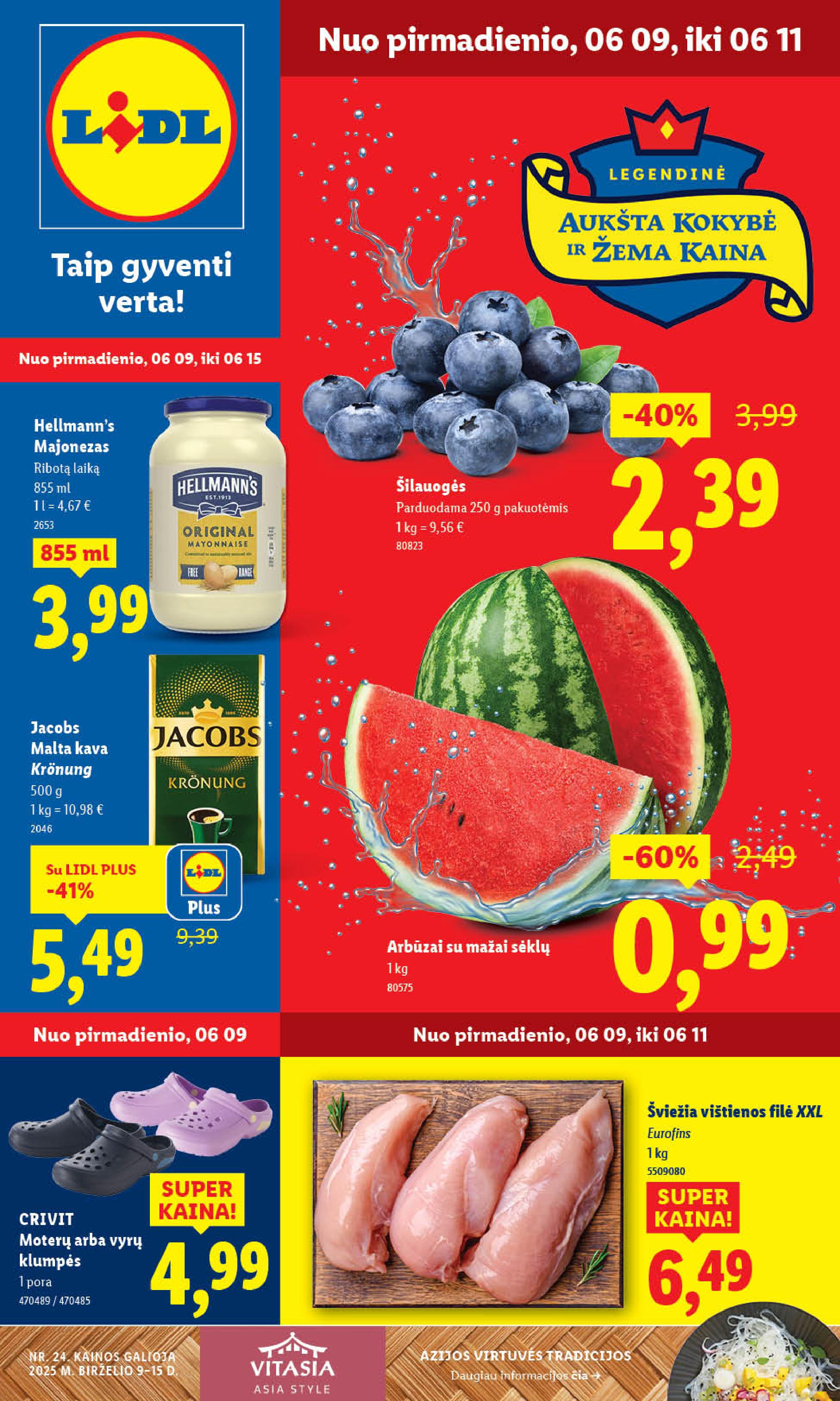 LIDL akcijų ir nuolaidų leidinys 2025-06-09 - 2025-06-15