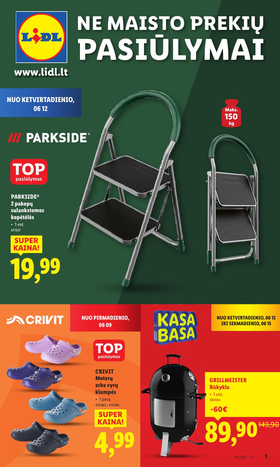 LIDL ne maisto akcijų ir nuolaidų leidinys 2025-06-09 - 2025-06-15