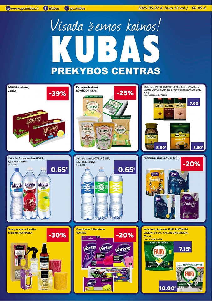 KUBAS akcijų ir nuolaidų leidinys 2025-06-10 - 2025-06-19