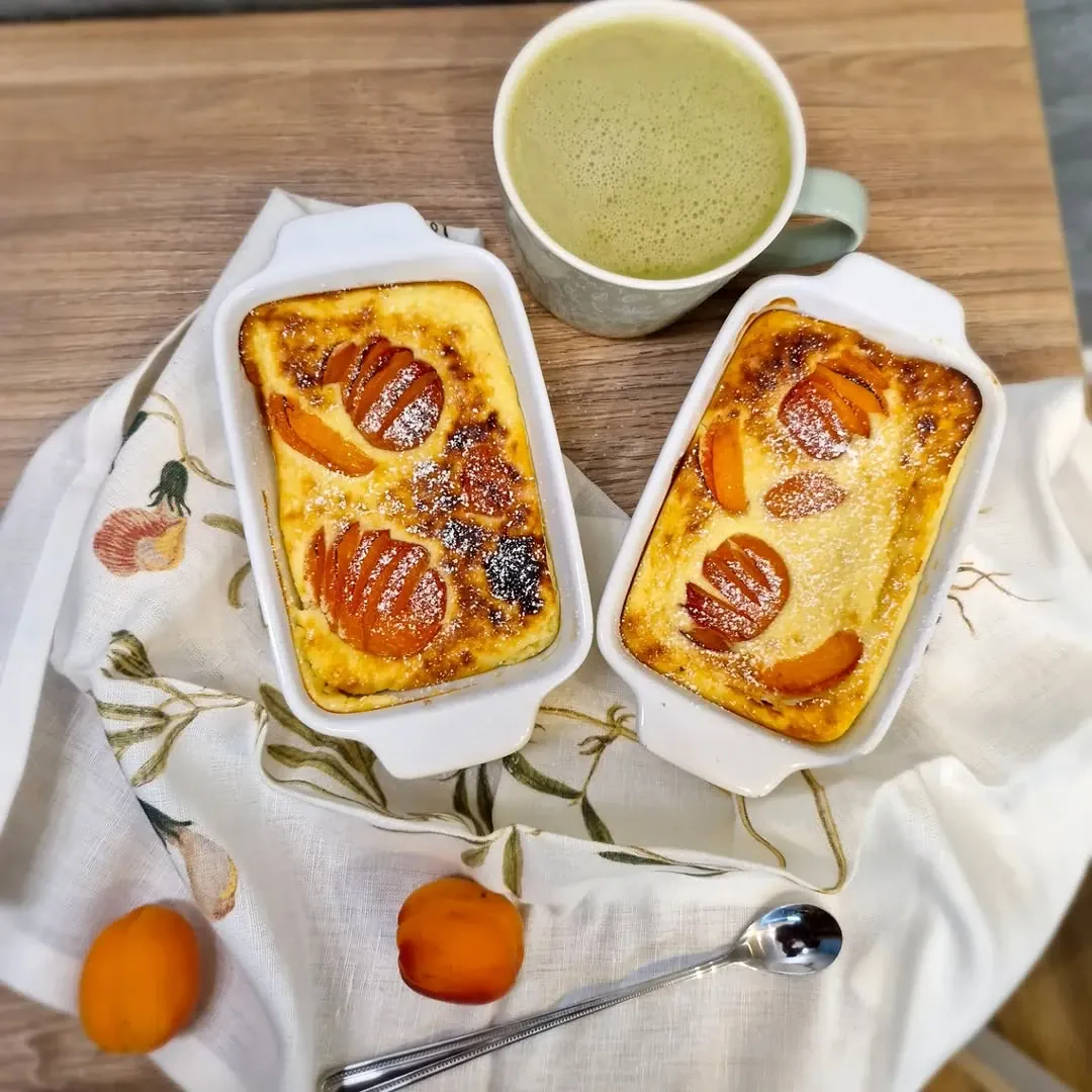 Varškės užkepėlės su abrikosais, karšto oro gruzdintuvėje 🍑🥧