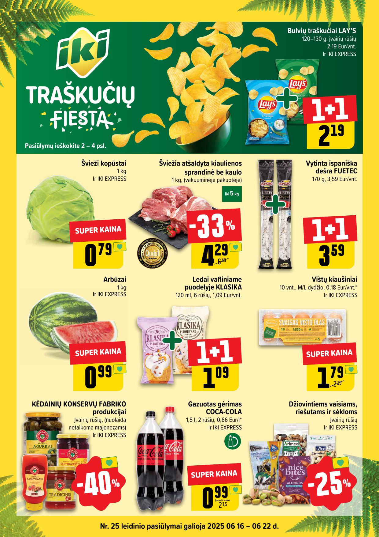 IKI SAVAITĖLĖ akcijų ir nuolaidų leidinys Nr.25 2025.06.16 - 2025.06.22