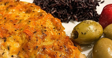 Vištienos kepsnys su morkomis, obuoliais ir sūriu 👩🏼‍🍳