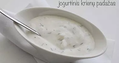 Jogurtinis krienų padažas
