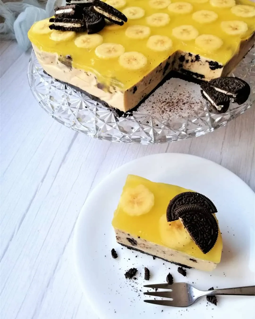 Skaniausias bananų pyragas "Banoreo" su Oreo sausainiais