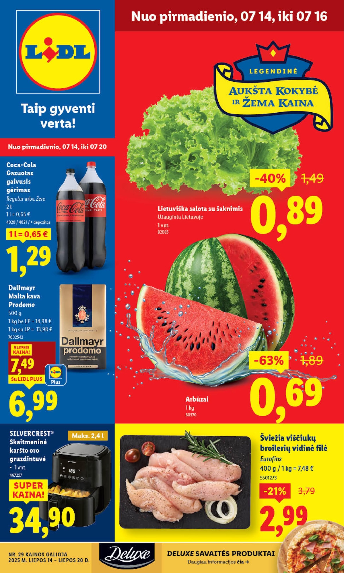 LIDL akcijų ir nuolaidų leidinys 2025-07-14 - 2025-07-20
