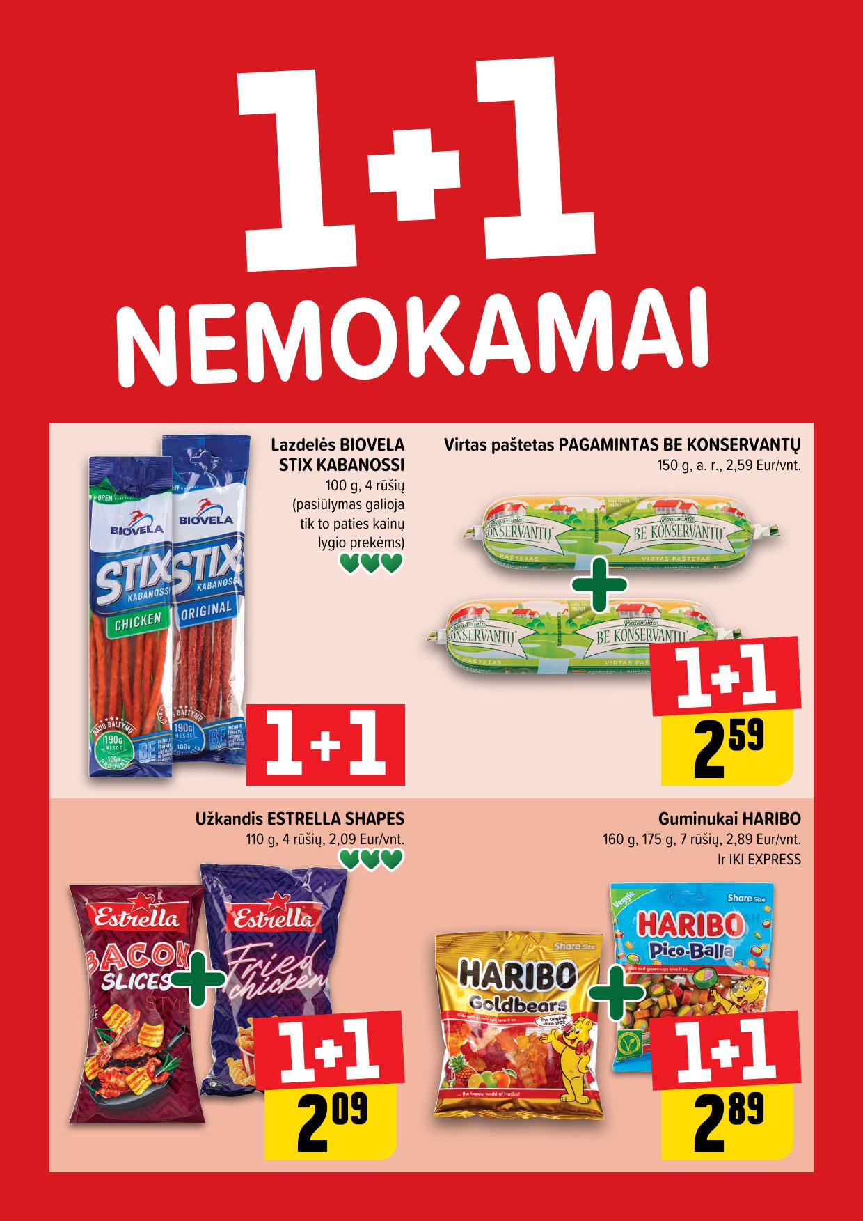 IKI akcijų leidinukas "Daugiau yra pigiau 1+1 nemokamai" 2025.07.14 - 2025.07.20