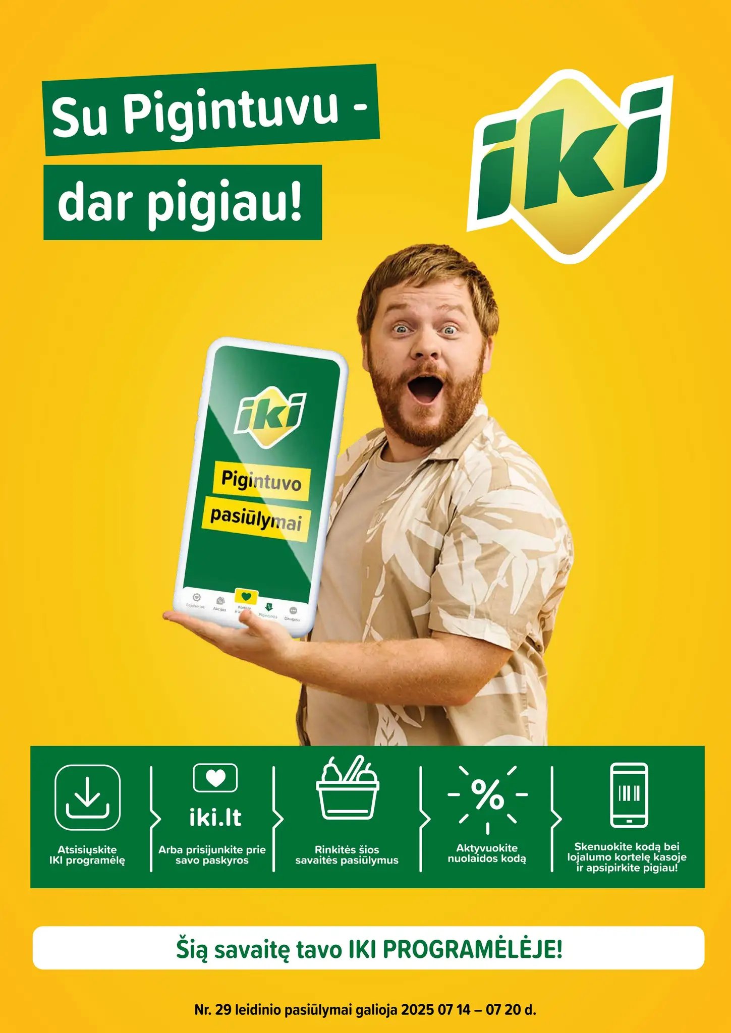 IKI akcijų leidinukas "Taupymo žaidynės" 2025.07.14 - 2025.07.20