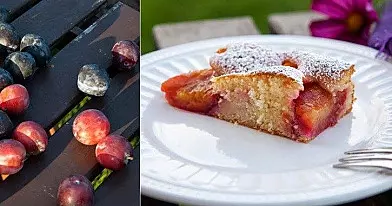 Pyragas su slyvomis ir cinamonu